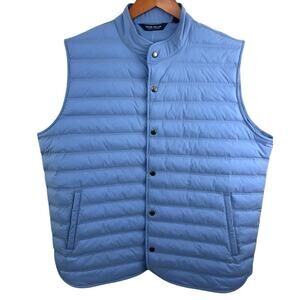 Peter Millar XL Crown Crafted Regent Vest Brook Blue Quilted Puffer Preppy NWT